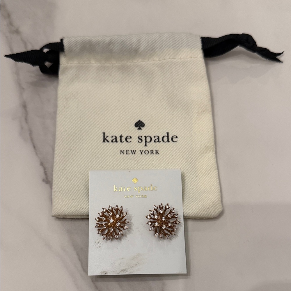 EUC Kate Spade Flying Colors Rose Gold  Earrings